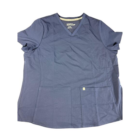 Fabletics Navy Blue Scrub Top - Women's XXL/1X - Pockets - Picture 1 of 8